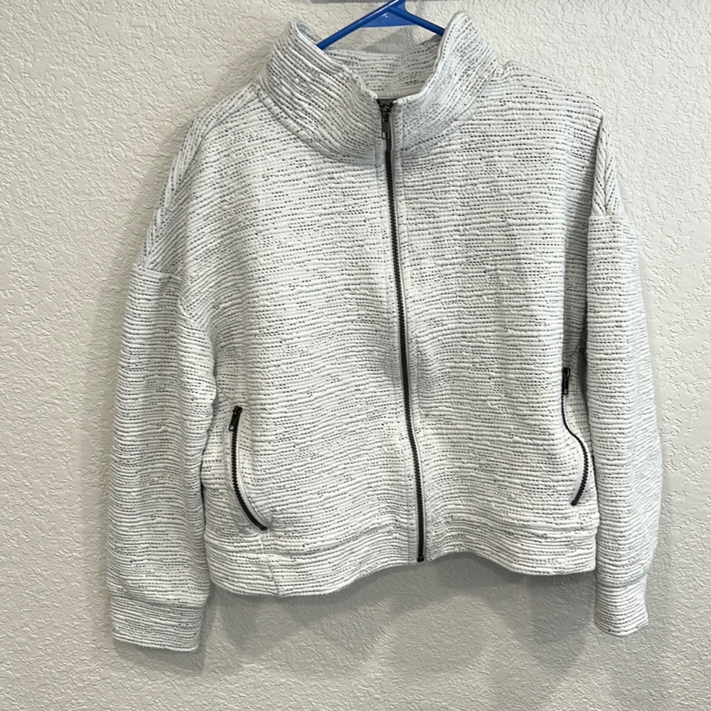RBX Grey Cowl Neck Zip up Activewear Sweater Women’s Size Medium